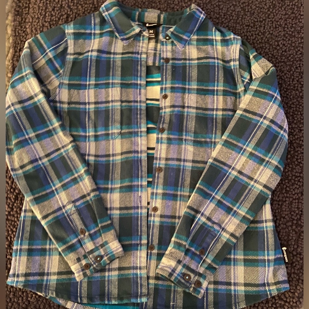 Green and teal heavy quality flannel